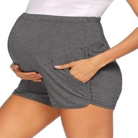 NIUER WOMENS Ležerne prilike za materinstvo The Hotsas preko trbušnog udarca Workout Aktivne kratke hlače Čvrste hlače