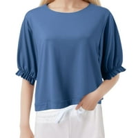 Fabiurt bluza za žene Žene Proljeće Jesen Tri četvrtine rukava Soft Soft Udobne majice u obliku majice,