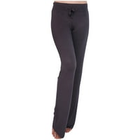 Levmjia Ženske traperice Plus veličine Hlače za čišćenje Ljeto Ženska labava visoka struka Široke pantalone za noge Vježbajte hlače casual pantalone Yoga Gym hlače tamno siva