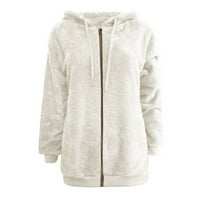 Zodggu Solid Zip up hoodie kaput za crtanje bluza Moda Žene plus topli dugi rukav Ležerne modne modne