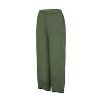 DMQupv posteljine hlače Žene Ljeto Žensko rastezanje elastičnog struka vune pant-na pantnu pantnu vojsku zelena xxl