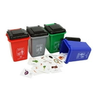 Smeće može sortirati kante za smeće za igračke, edukativne kartice s razvrstavanjem smeća malih