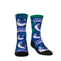 Mladi Rock Em Socks Vancouver Canucks Alover Logo & Paint Crew Socks