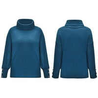 Mchoice Womens Prevelizirani džemperi Turtleneck Batwing rukav kabel pleteni pulover Chunky Labavi jumer vrhovi na klirensu