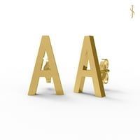 Sterling srebrni zlatni Vermeil abeceda Početna stranica Žene personalizirano nakit za velika slova