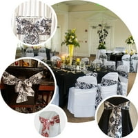 EFAVORMART DAMASK Spasilica za jastuk za vjenčanje za vjenčanje Događanja Banket Dekor stolica Luk Sash
