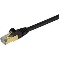 Starch.com C6ASPAT3BK Ft. CAT 6A Crni zaštitni mrežni Ethernet kablovi