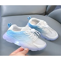 WAZSHOP KIDS Athletic Cipele Sportske tenisice Prozračne cipele za trčanje Svjetlosni komforni treneri Dječaci Djevojke MESH modna bijela plava 4c