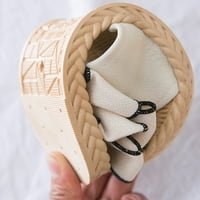 Leey-World Womens Sandale Ženske gladijatorske sandale Ljeto Ravni tangi Cross Strapple Sandale Trendi rimske cipele sa patentnim zatvaračem