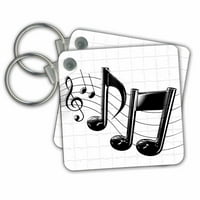 3Droza glazbene note - ključni lanci, 2. po, skup 6