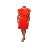 Klein Womens Crveno hladno rame Dužina koljena, haljina koljena haljina 6