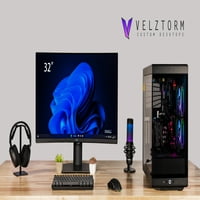 Velztorm Braevi Gaming Desktop, AIO, RGB ventilatori, 1000W PSU, WiFi 6, win Pro) Velz0079