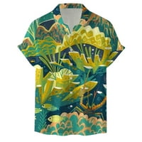 Pseurrlt ljetne majice s kratkim rukavima Havajski mens ne print bluza na plaži S-3XL