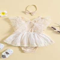 Dojenčad za djevojčice ljetne haljine princeze elegantne čipke cvijeća za vez za cvijeće za komplete za suknje odjeću