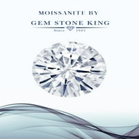 Gem Stone King 18K žuti pozlaćeni srebrni prsten Amethyst Moissine