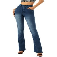 Xiaoluokaixin ženske ležerne pantalone pune pantalone u boji labave pantalone sa džepovima ravne noge Jeans Streetwear