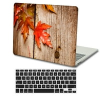 Kaishek Hard Case Cover za MacBook Pro 16 + crni poklopac tastature A2141, tip C Wood zrno žito A 118