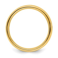 Sterling srebrne boje izrazito pozlaćene polirane veličine prstena: 10; za odrasle i tinejdžere; Za