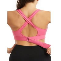 Niveer Women Yoga Bras Racerback Sportska grudnjaka bez rukava Top Actither odjeća Prsluk cijeli pokriveni tenkovi ruža crvena 5xl