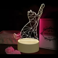 Decre lampica Dekor za valentinovo USB akril 3D noćna lampica Domaći krajolik Dekoracija Darove Dana