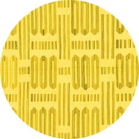 Ahgly Company u zatvorenom okruglom čvrstom žutim modernim prostirkama područja, 3 'runda