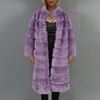 Ženske modne modne žene debeli topli plišani kaputi Overcoat graška kaput zimsko stresking dugim kaputima