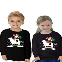 Neugodni stilovi ružna božićna majica s dugim rukavima za dječake Djevojke Toddler Shark Xmas Majica