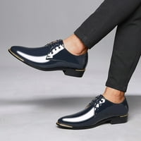 DMQupv klizne čizme muškarci muški stil klasične i poslovne kože muške kožne cipele muške kožne haljine cipele cipele plave 12