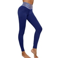 Tievt tajice za žene Stretch Slim duge hlače zazor elastični struk visoki struk casual tiskane joge