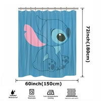 Stitch Cartoon Vodootporni tuš za tuširanje dizajn vintage poliesterska vodootporna tkanina tuš za kupanje