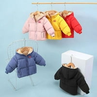 GODDERR 1-7Y dječaci djevojke čvrsto boje zimske pamučne jakne za djecu s kapuljačom s kapuljačom od