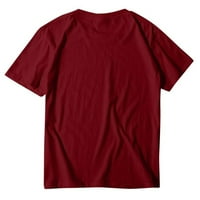 Lopecy-Sta dame vrhovi i bluze bavi se klirensnim poklonima Ženska modna tiskana okrugla vrata kratkih rukava majica bluza labava vino