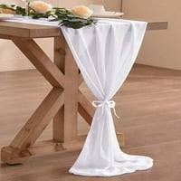 Čvrsta boja satenski bijeli stolni stol za jednokratnu upotrebu Moderna meka kuhinjska trkač stola za