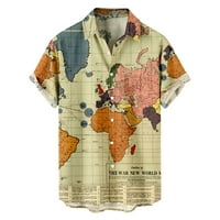 MAN LOUNGE Kuća za odmor Majica sa džepom Ljetni modni map majica Trendna plaža Košulje sa spuštenim