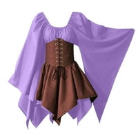 Steampunk odjeća za žene, srednjovjekovne haljine za vilesne haljine za žene Renesansne faire haljine