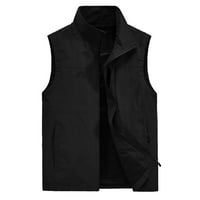 Hanas modni muški vrhovi modni muškarci casual solidne vanjske vest za brzo sušenje vrhova bluza crna