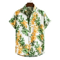 Clodeeu muške havajske majice kratkih rukava ispisano dugme dole ljetne majice na plaži
