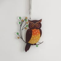 Velika lopta za luster za obostrano kolingbird Owl Wingovins Suncatcher akrilni privjesak Šareni ukras