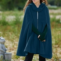 Jakne kaputi za žene labave s kapuljačom s dugim rukavima Srednje žene Zima zimski vintage Overcoat