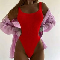 Ženska jednogazirana kupaći kostim Tummy High Struk kupaći kostim zamotavanje Monokini kupaći kostim