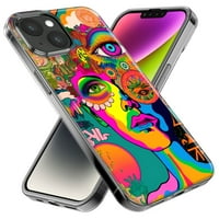 Apple iPhone Plus otporan na udarce za zaštitu telefona Neon Psihodelic Hippie One Oko Pop Art Cover