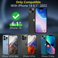 Elepower za iPhone 6.1 Vojno otporna na udarcu, zamrznuta ploča i protiv prsta, teška full full futrola za iphone ženske muškarce, plave boje