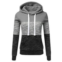 Hoodies shpwfbe ženske ležerne dukseve dukserice za patchwork dame duha sa kapuljačom pulover vrhovima