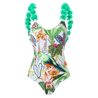 Ženski kupaći kupaći kostim ptice za plivanje Print dva vintage kupaći kostim Monokini bikini dva plivala