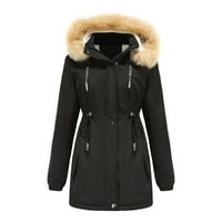 Ženski modni kaput Ženski topli dugi kaput duksevi ovratnik vitka zimska parkas odjeća