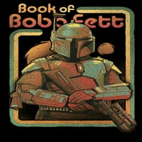 Ženski zvjezdani ratovi: Knjiga Boba Fett Retro portret Grafički tee crni medij