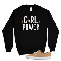 Girl Power Munja Vintage Black Unise Swejshirt
