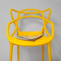 Mod napravljena plastična petlja Bočna stolica - set od 2