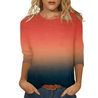 Twifer košulje za žene Ženske vrhove Srednje duljine košulje Tri četvrtine rukava majice The Casual