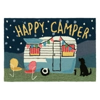 Liora Manne Frontporch Happy Camper u zatvorenom na otvorenom testera na otvorenom